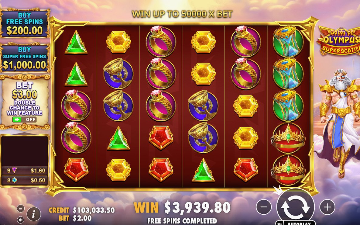 Win screen with several tumbles and a Multiplier orb